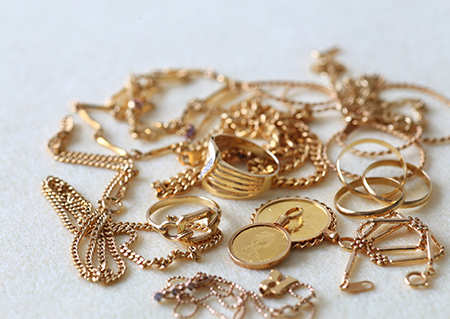 破損・変形した貴金属製品