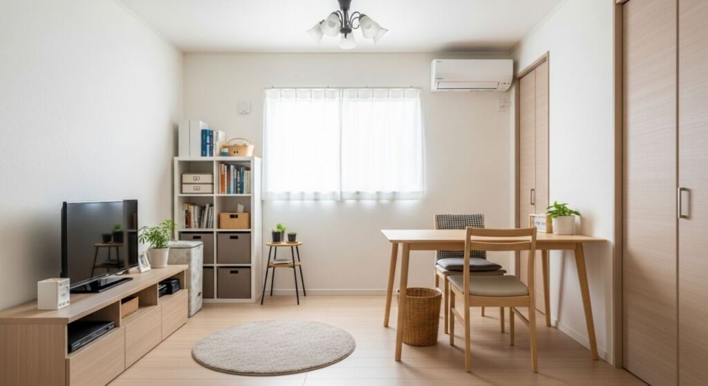 不用品処分後のスッキリした部屋