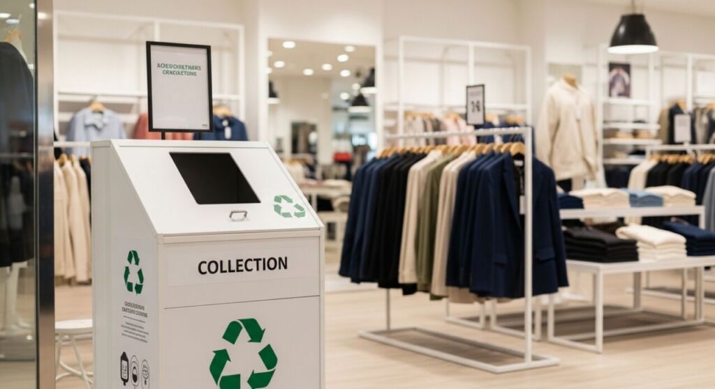 店舗に設置された古着回収ボックス