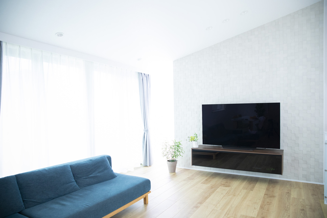 テレビを買い替えてスッキリしたリビング