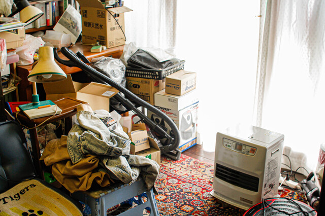 片付け前の実家の様子