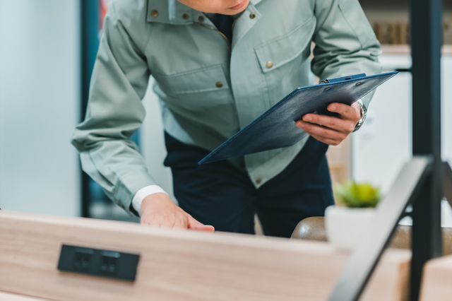 ノーブランド品の買取査定を受ける様子