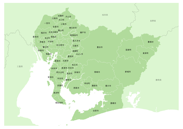 愛知県全54市町村