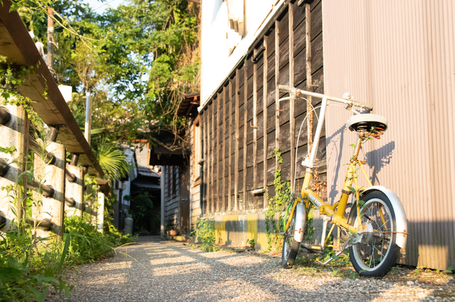 長期保管されていた折りたたみ自転車